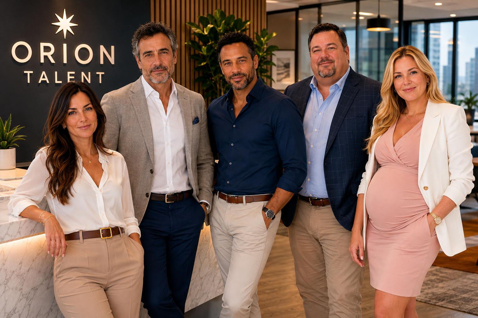 The Orion management team at their head office reception